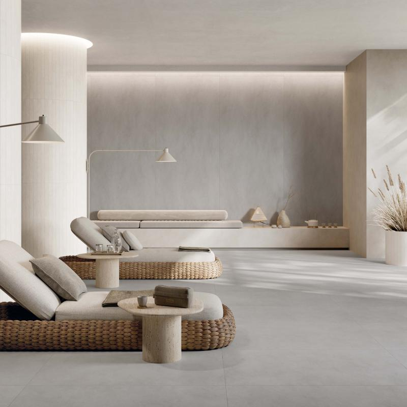 Grey resin-effect porcelain tile 60x120 cm - CS25060