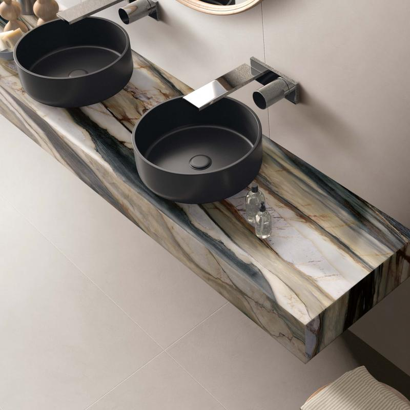 White resin-effect porcelain tile 60x120 cm - CS25064