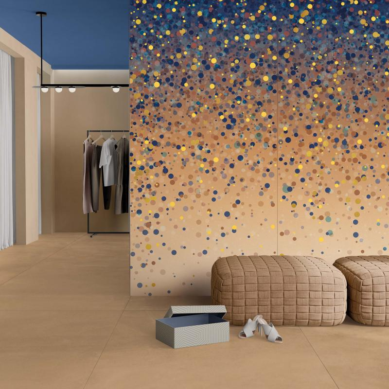 Orange resin-effect porcelain tile 60x120 cm - CS25068