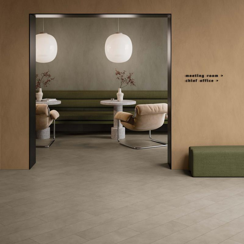 Taupe resin-effect porcelain tile 60x120 cm - CS25065