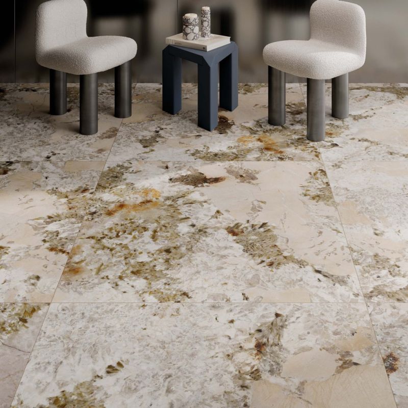 Patagonia marble-effect porcelain floor tile, matt, 60x120 cm - CS25059