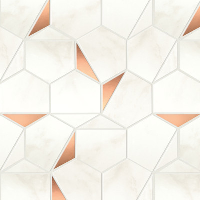 Mosaic Atlas Concorde Marvel Shine Calacatta Delicato Gold Hex Shiny 25.1X29 - A4WT