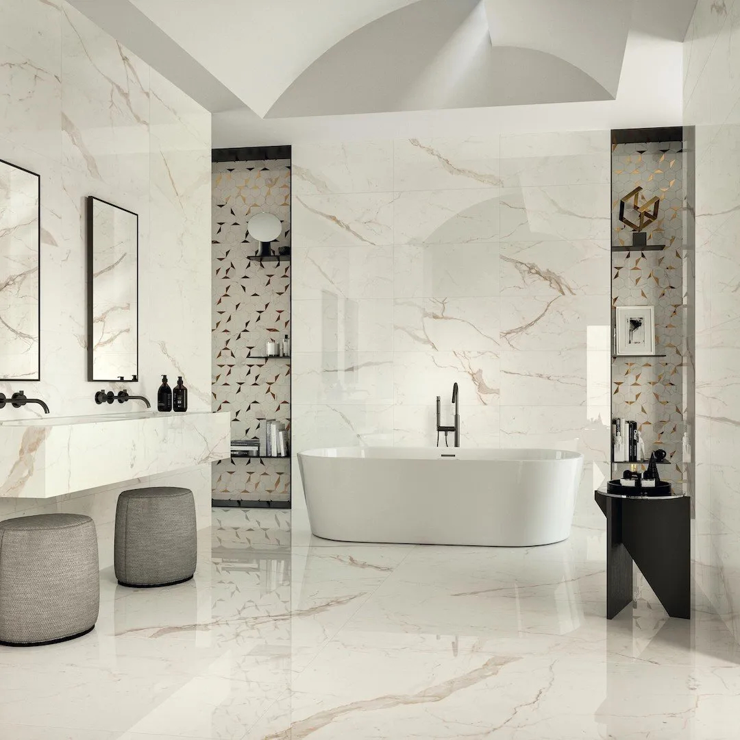 Atlas Concorde Marvel Shine Calacatta Prestigio 75x150 Lapp. - A7GB