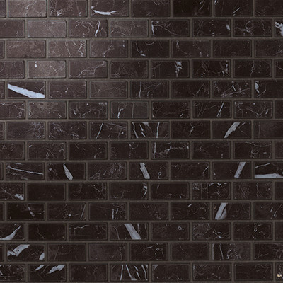 Mosaic Atlas Concorde Marvel Stone Nero Marquina Lapp. Burattato 29.8X29.8 - AS35
