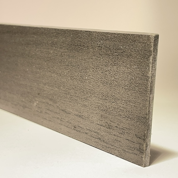Anthracite Wood Porcelain Skirting Board H.6.5cm X L.100cm