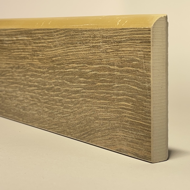 Walnut Wood Porcelain Skirting Board H.8cm X L.119.5cm