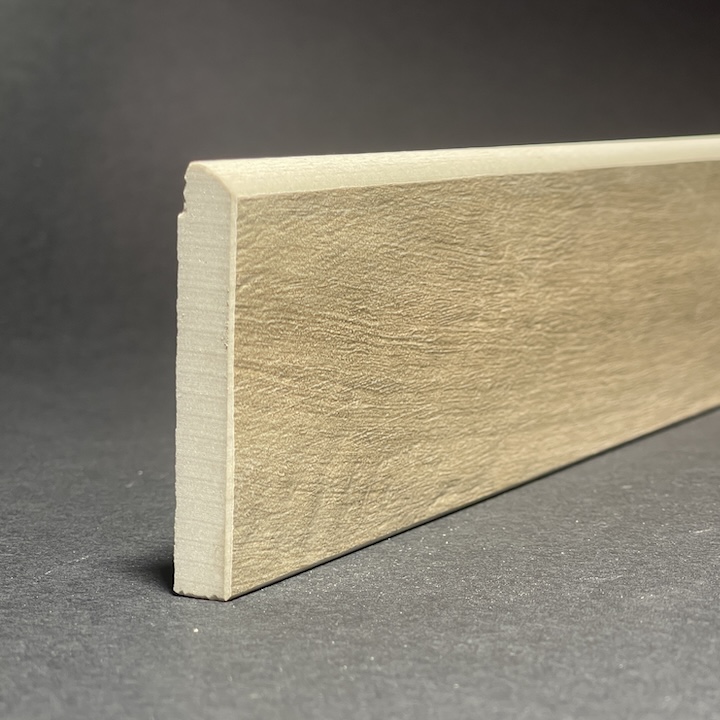Walnut Wood Porcelain Skirting Board H.6cm X L.119.5cm
