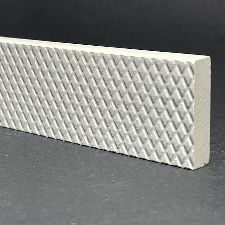 Uni Carrè White Porcelain Skirting Board H.3,8cm X L.40cm