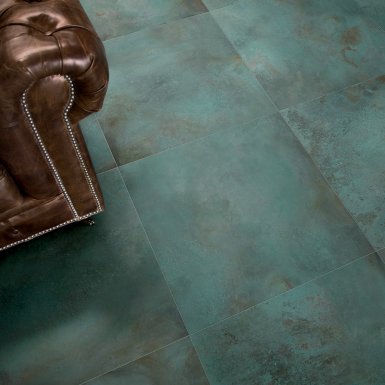 Modern green metal-effect porcelain tile 60x120 cm - CS25029