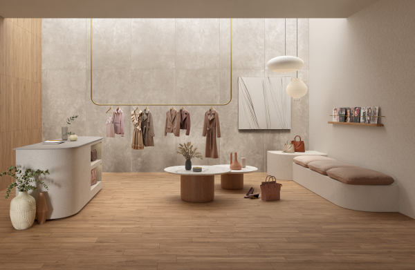 Premium brown wood-effect porcelain floor tile 20x120 cm - CS25003