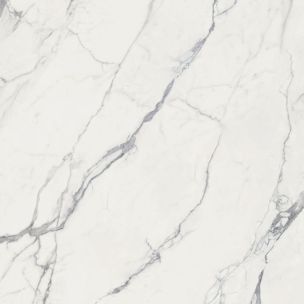 Statuario marble-effect porcelain tile, veined, polished, 60x120 cm - CS25051