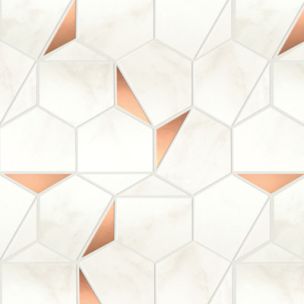 Mosaic Atlas Concorde Marvel Shine Calacatta Delicato Gold Hex Shiny 25.1X29 - A4WT