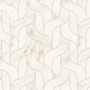 Mosaic Atlas Concorde Marvel X Calacatta Apuano Waterfall Lapp. 27.7X30.5 - AF8R