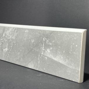 Skirting Board In Silk Ii Gray Marble Porcelain H.7cm X L.74.5cm
