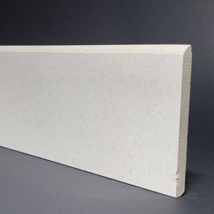 Skirting Board In Polished White/Ivory Porcelain H.9.5cm X L.59.5cm