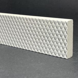 Uni Carrè White Porcelain Skirting Board H.3,8cm X L.40cm