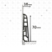 Skirting Board for Quik Vinyl LVT SPC 70x16x2500 mm - (2.5ml) - Matching Color