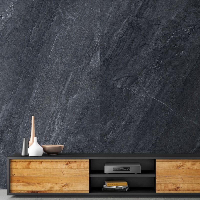 Jerusalem Stone Effect Porcelain Tile Matt Anthracite 30X60 - EAAE973