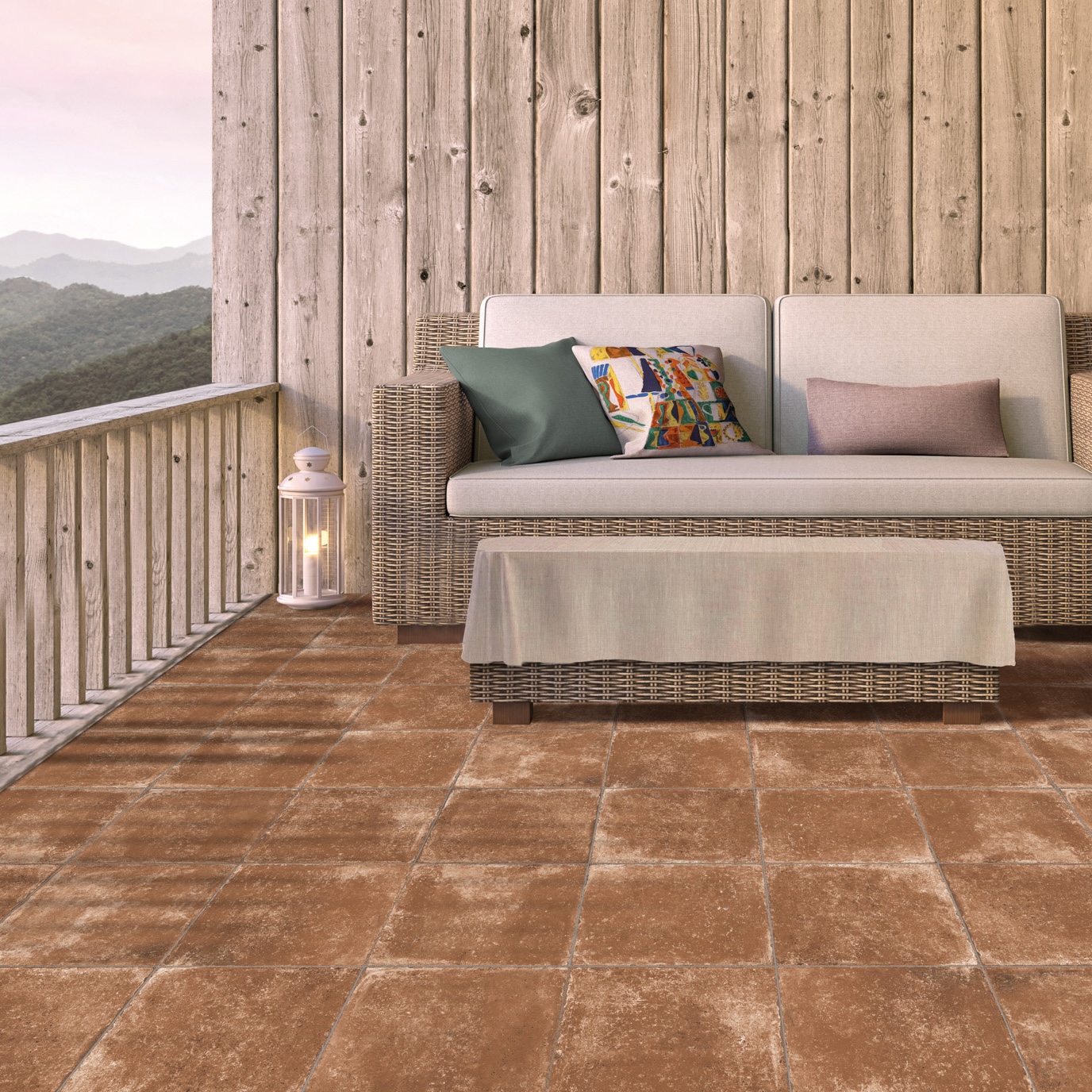 Brown Non-Slip Cotto Effect Porcelain Tiles 15X30 - EAAR1468