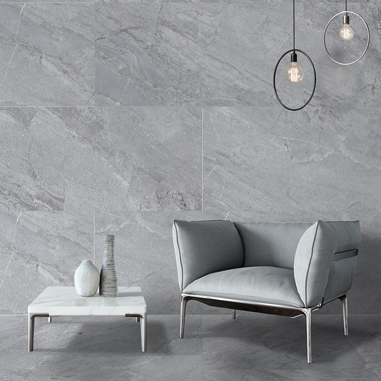 Jerusalem Stone Effect Porcelain Tile Matt Gray 120X120 - EAGY963