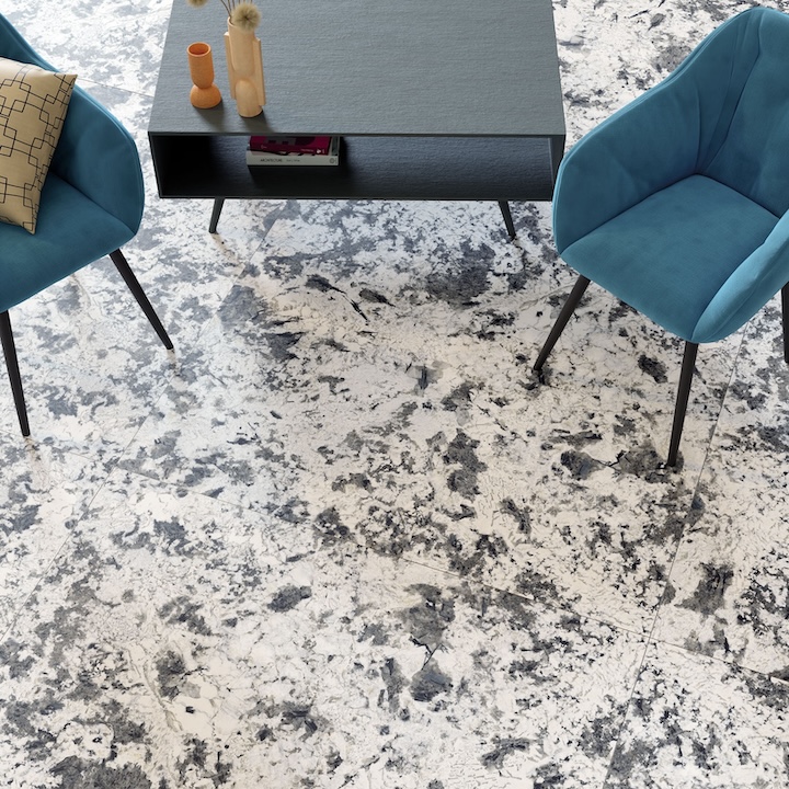 Matt White Granite Effect Porcelain Tile 120X120 - EALA753