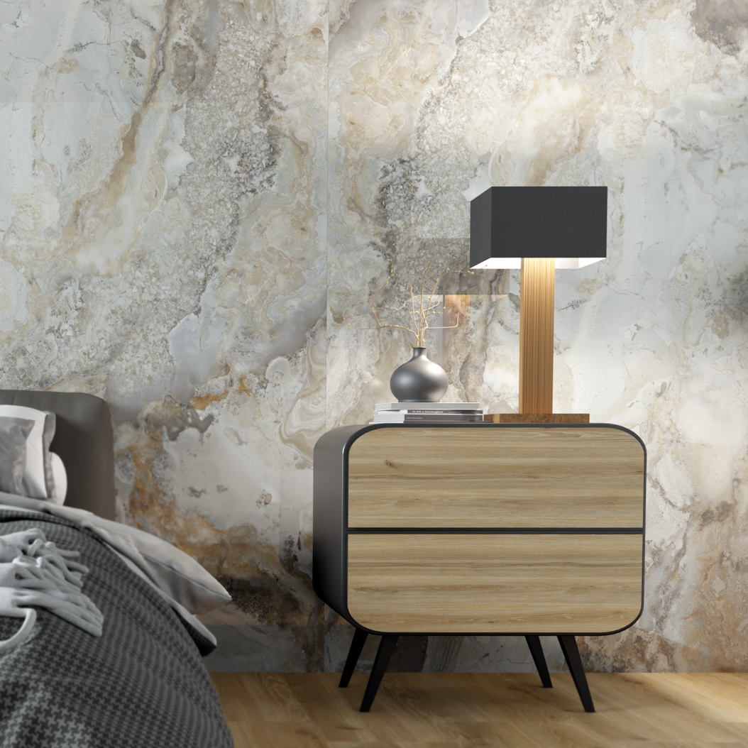 Polished Nuvolato Marble Effect Porcelain Tile 60X120 - EAMC201