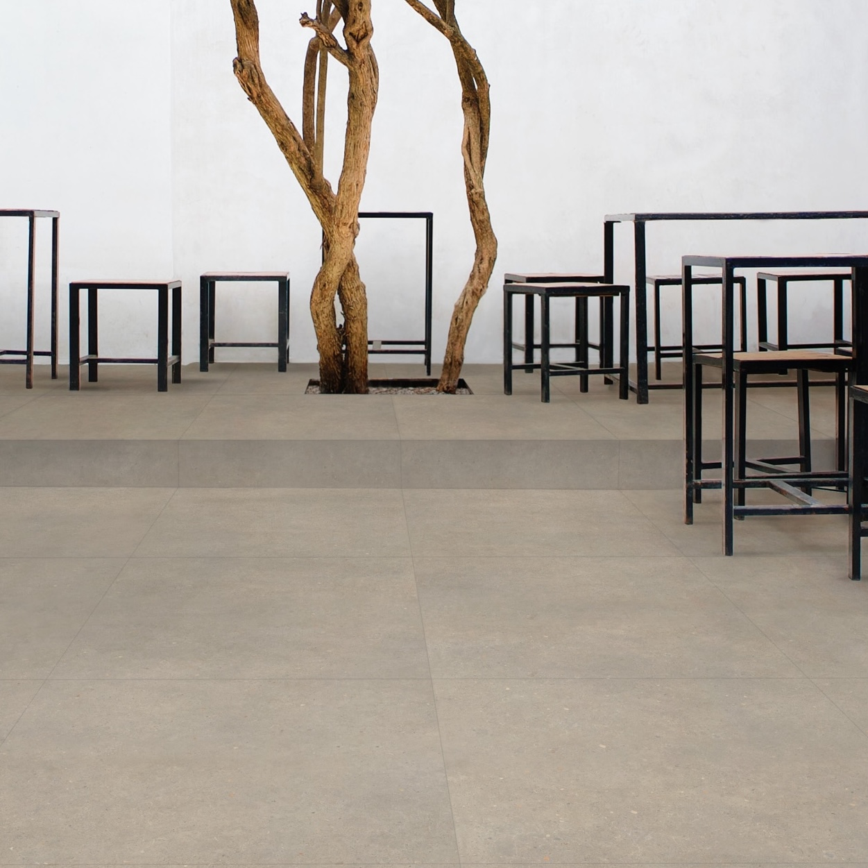 Matt Beige Concrete Effect Porcelain Tile 30X60 - EBBM322