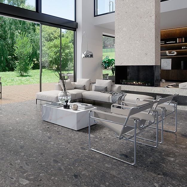 Stone Effect Porcelain Tile Ceppo Di Gre' Matt Anthracite 80X80 - ECGA244