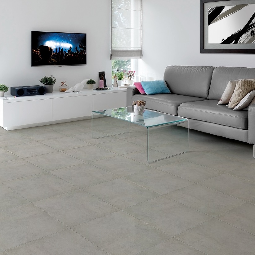 Concrete Effect Minimal Porcelain Tile Natural Gray 30.8X61.5 - ECGO357