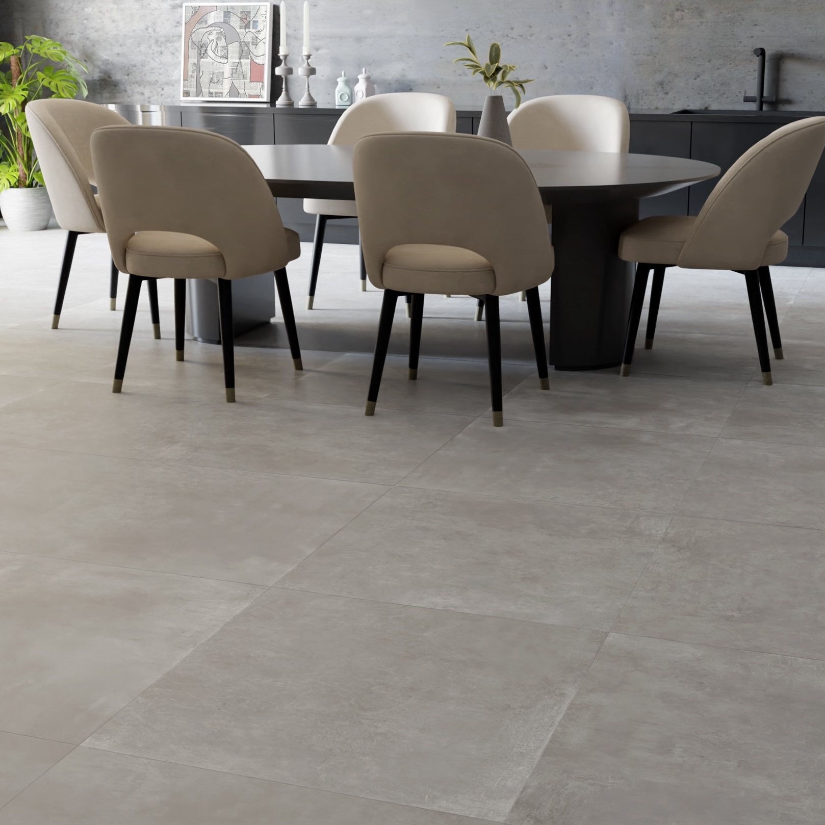 Light Gray Resin Effect Porcelain Tile 60X120 - ELAH070