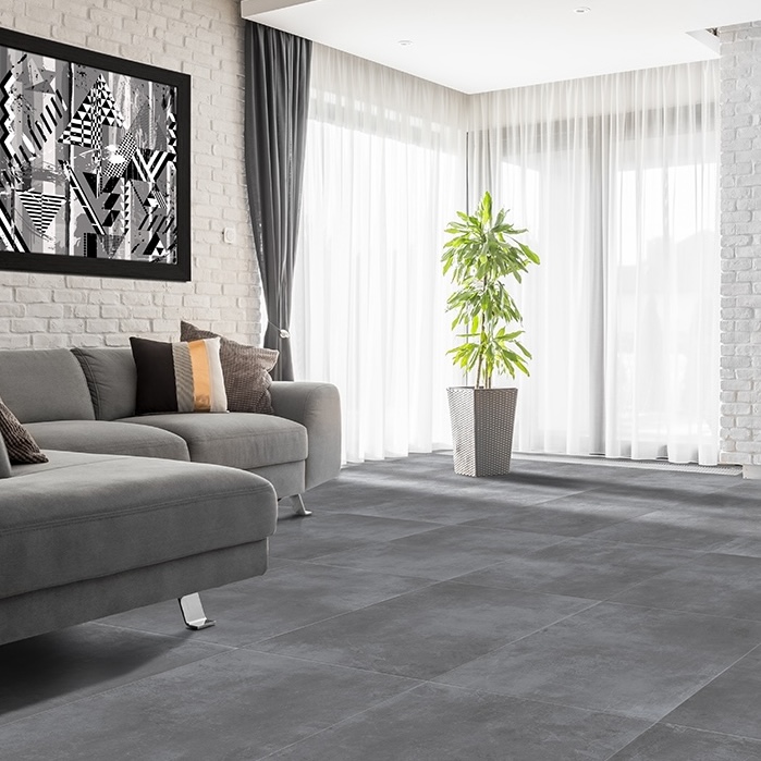 Dark Gray Resin Effect Porcelain Tile 60X120 - ELGY073