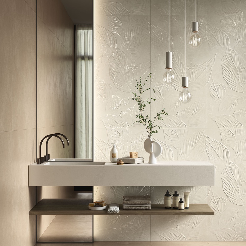 Sand concrete-effect porcelain tile 60x120 cm - CS25117