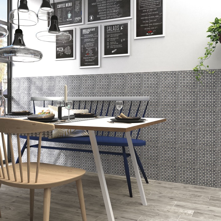 Elios D_Esign Evo Decoro Evo Ciano Sogg.B 20X20 - 079D57B