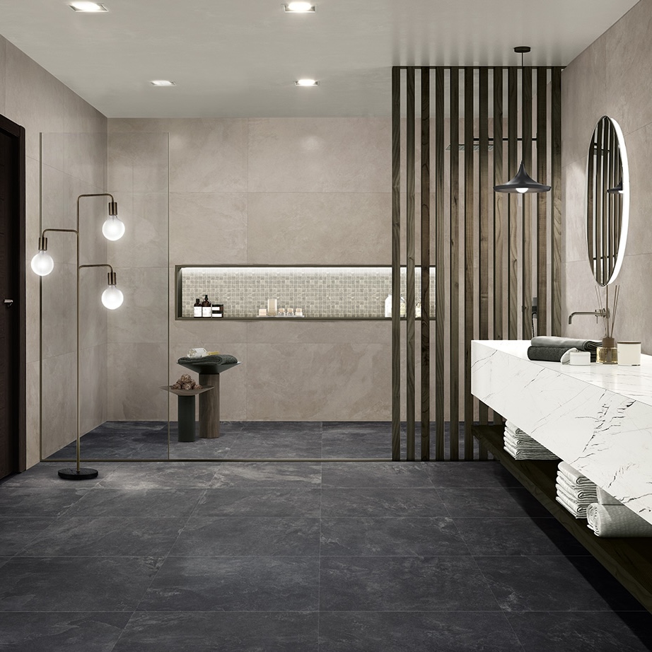 Matt Anthracite Slate Stone Effect Porcelain Tile 60X120 - ELPA250