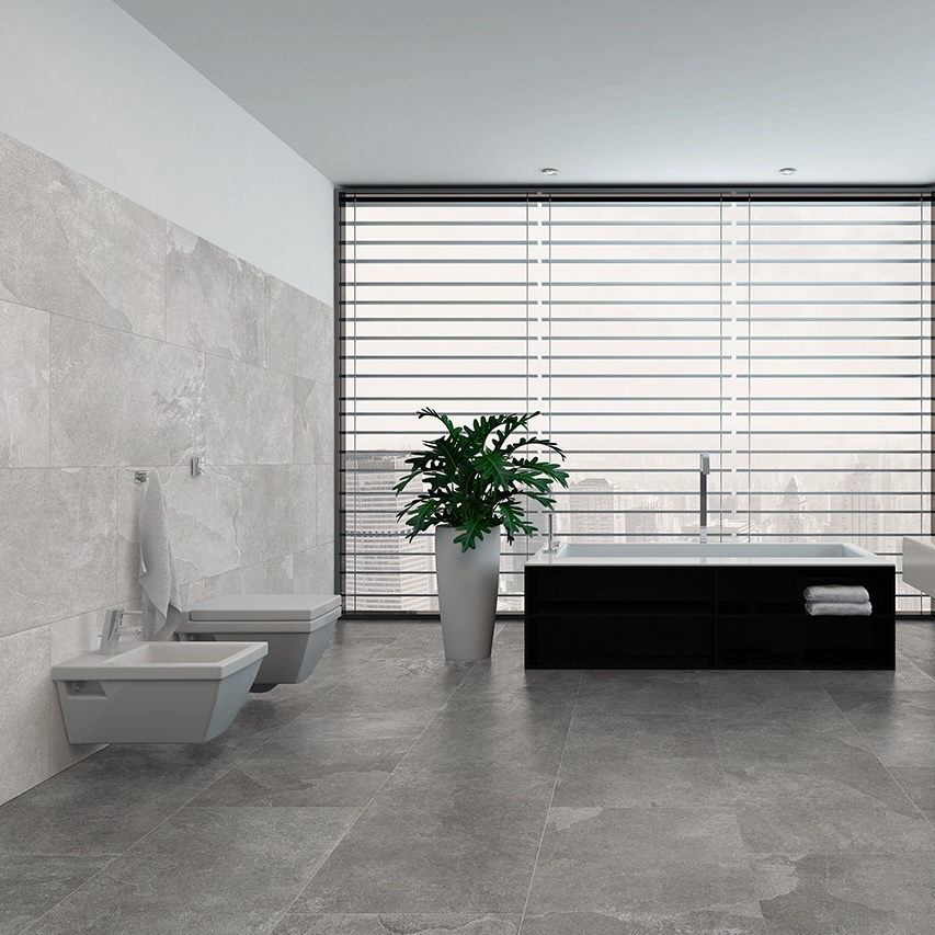 Matt Gray Slate Stone Effect Porcelain Tile 60X120 - ELPG249