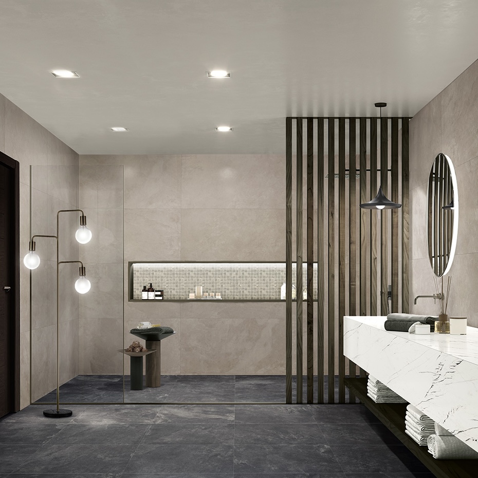 Natural White Slate Stone Effect Porcelain Tile 30.8X61.5 - ELPW 1107