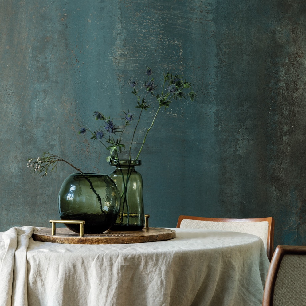 Green Metal Cement Effect Porcelain Tile 60X60 - EOCM629