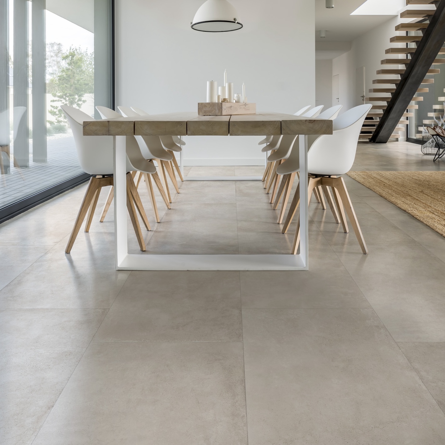 White Waxed Concrete Effect Porcelain Tile 30X60 - EPWE674