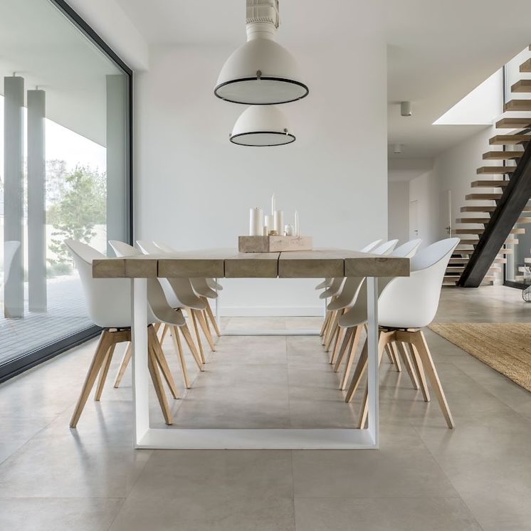 Ivory Waxed Concrete Effect Porcelain Tile 60X120 - EPIY652