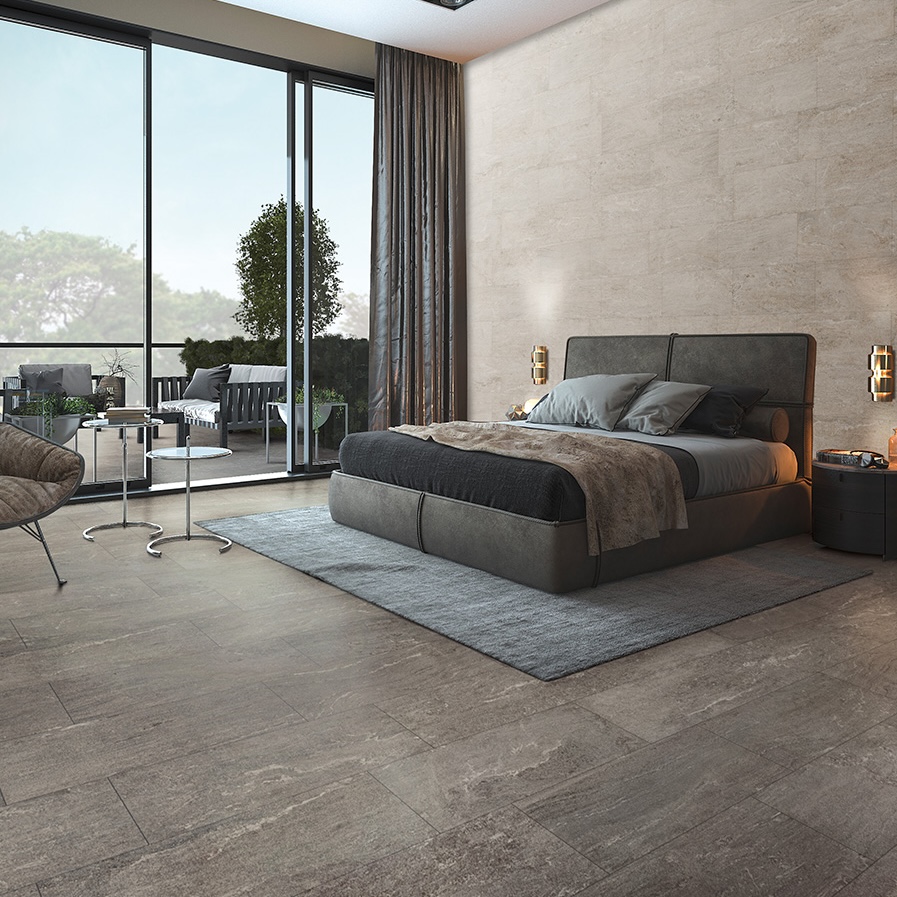 Elegant Natural Dark Gray Stone Effect Porcelain Tile 15X30 - EPVG1174