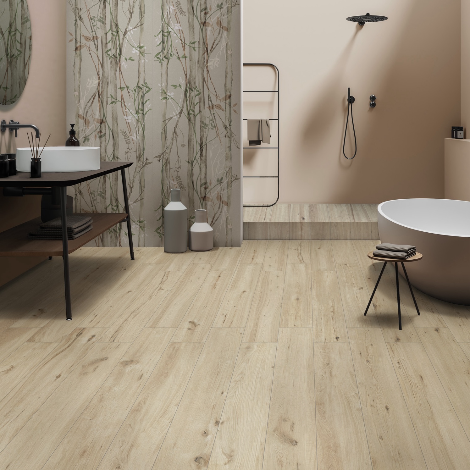 White Raw Wood Effect Porcelain Tile 30X160 - EPWE1388