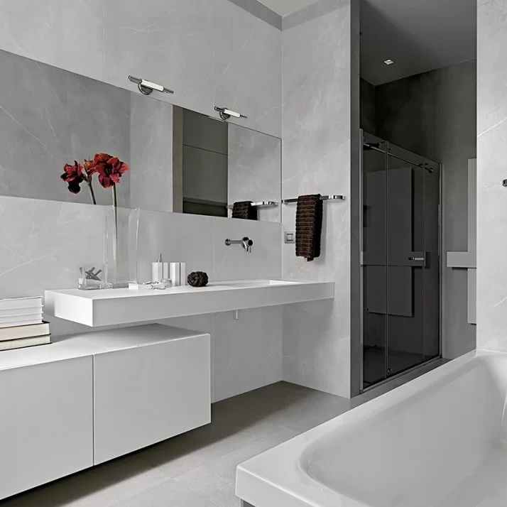 Matt White Royal Marble Effect Porcelain Tile 120X120 - EPYW916