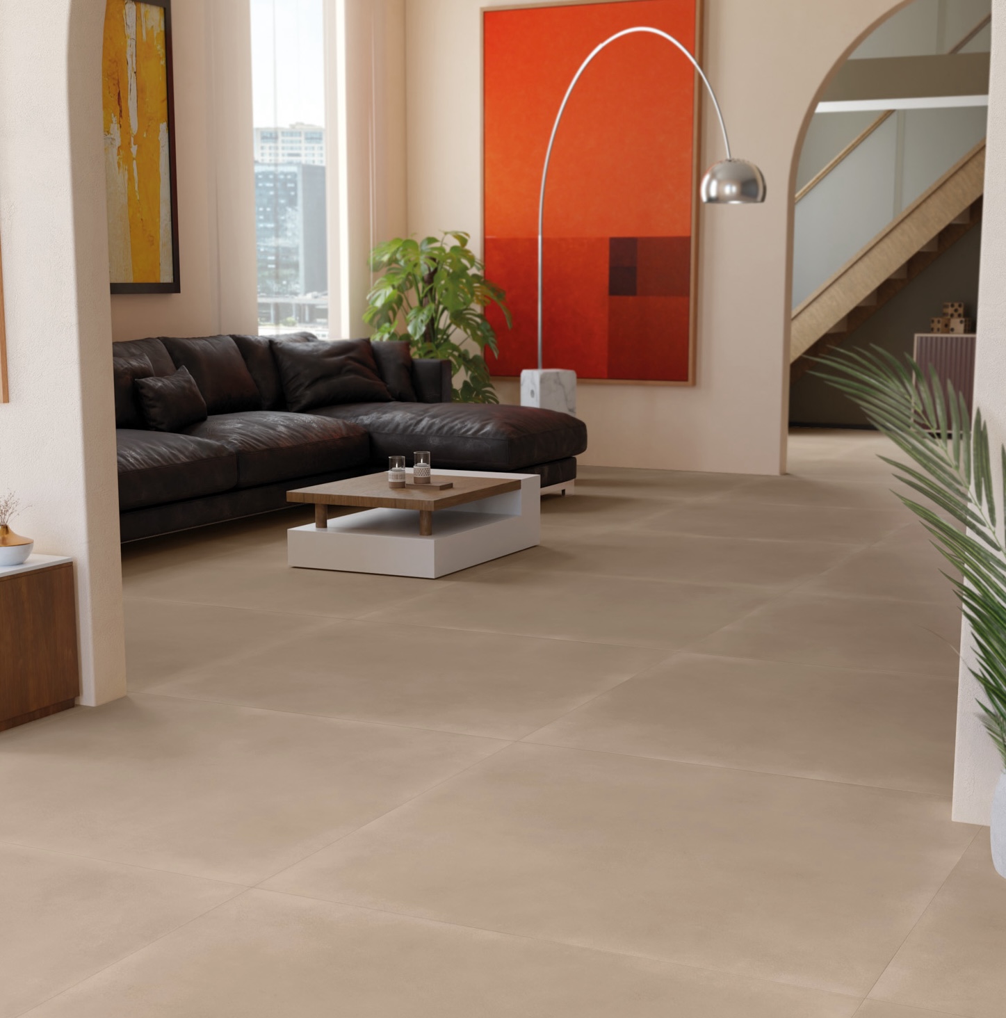 Concrete Effect Porcelain Tile Dove Gray 120X120 - ERTN697