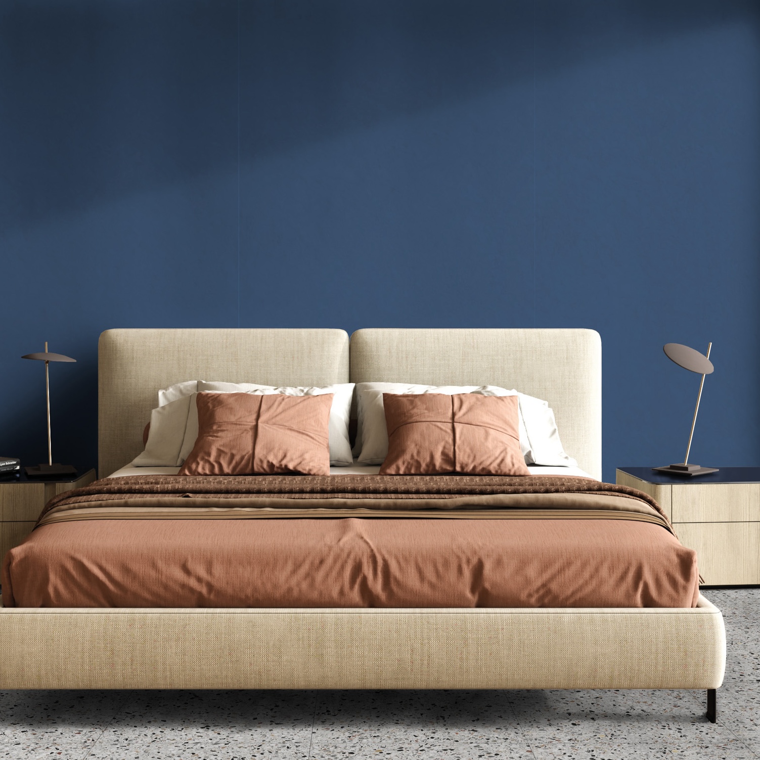 Blue Cement Effect Porcelain Tile 120X120 - ERTT700