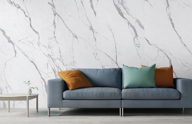 Matt White Statuary Marble Effect Porcelain Tile 60X120 - ESSU180