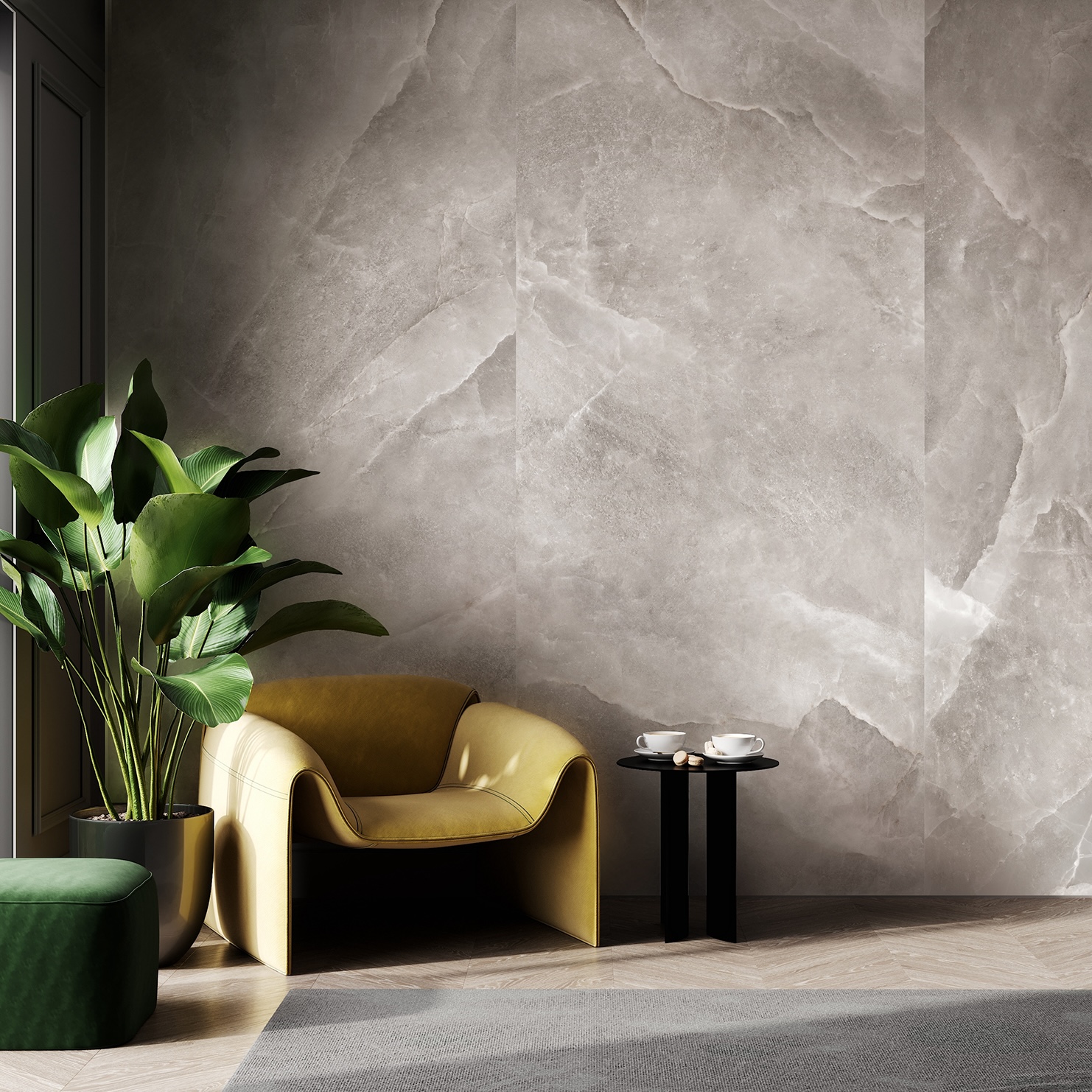 Matt Beige Salt Stone Effect Porcelain Tile 60X120 - ESWM261