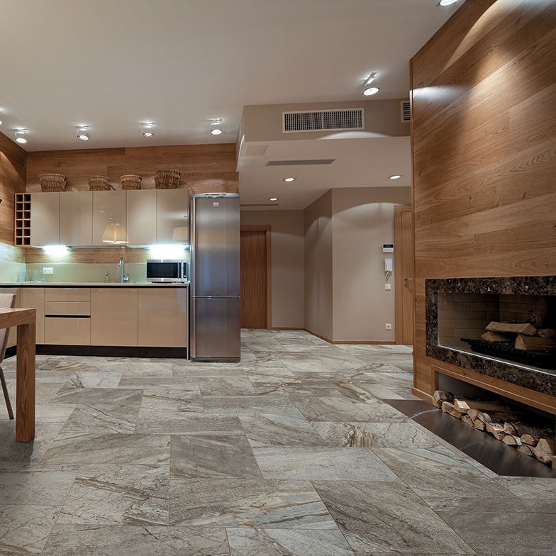 Natural Dark Gray Precious Stone Effect Porcelain Tile 30.8X61.5 - EUGE1303