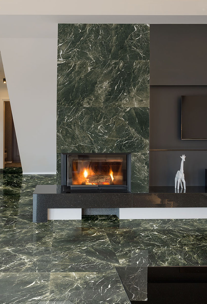 Polished Green Alpi Marble Effect Porcelain Tile 60X120 - EVEA191