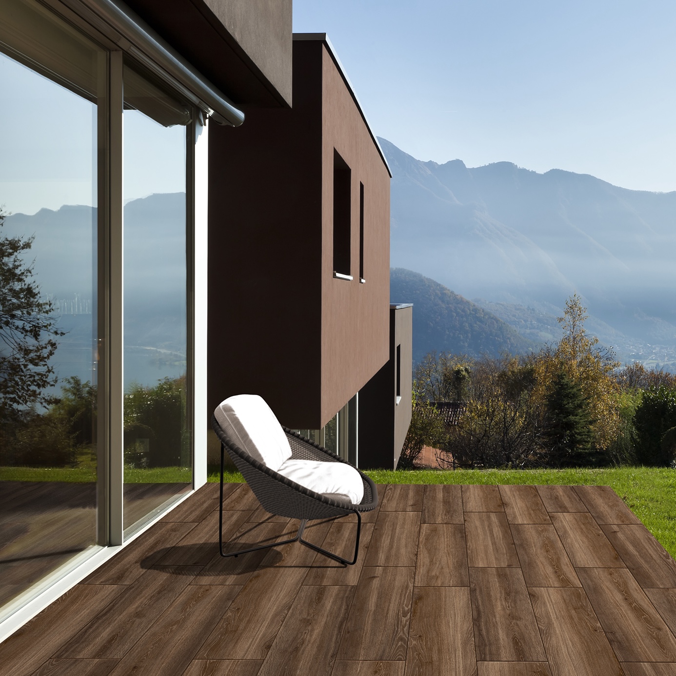 Non-Slip Brown Wood Effect Porcelain Tiles 20X120 - EWKC1453