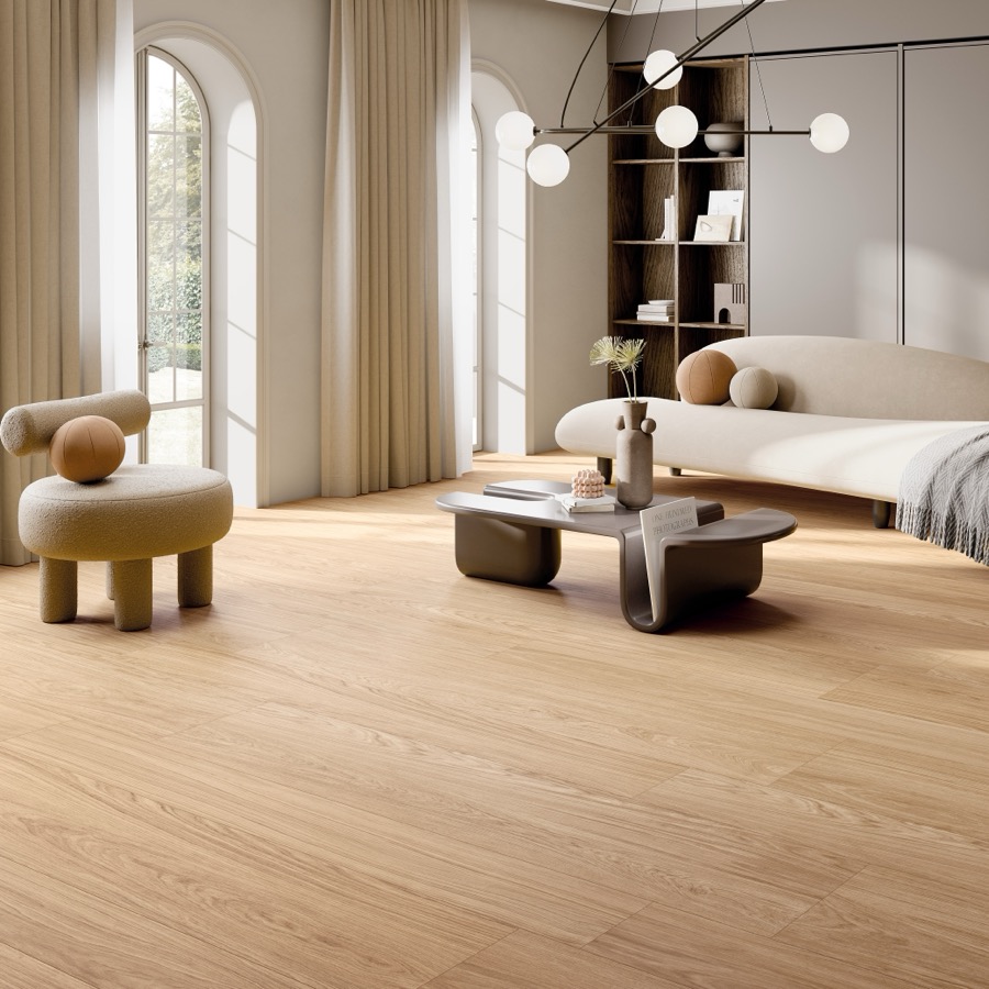 Oak wood-effect porcelain plank 20x120 cm - CS25105